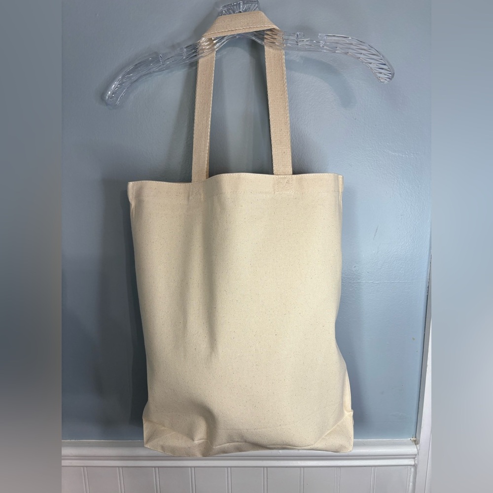 Canvas Tote Bag with Colorful Summer Vibes Print Cream Made Boho Summer Handmade - Picture 3 of 8